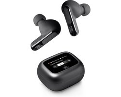 JBL Live Beam 3 - Draadloze Noise Cancelling Oordopjes - Oortjes Draadloos - Smart Charging Case met Display - Bluetooth - Stick Design - 48 uur batterij - Zwart