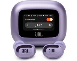 JBL Live Buds 3 - Draadloze Noise Cancelling Oordopjes - Bluetooth Oortjes - In-ear - Smart Charging Case met Display - 40 uur batterij - Paars