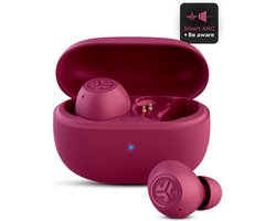 JLAB Go POP ANC Draadloze oordopjes - Noise Cancelling Oortjes - Bluetooth Multipoint - 24 uur speeltijd - Met Microfoon - Draadloos - Geschikt voor Android en Apple - Fuchsia