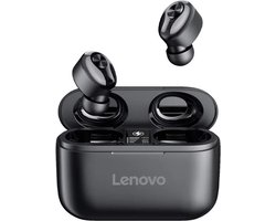 Lenovo HT18 - Draadloze TWS Stereo HD Mic - Grote batterij 1000 mAh - Oplaadetui met LCD-scherm - Echte Bluetooth-headset - Zwart