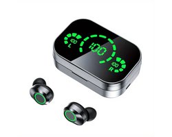 Luxe In-ear Bluetooth 5.3 Oordopjes (Earbuds) met LED Display & Powerbank – Noise Cancelling & Draadloos | Perfect Cadeau voor Hem & Haar | House of Discovery