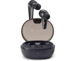 Motorola Moto Buds 600 ANC - Draadloze Oordopjes met Actieve Ruisonderdrukking - Bluetooth Oordopjes In-Ear met Oplaadcase - Zwart