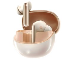 OneMelon Sky Goud-Beige draadloze oordopjes met ANC noise cancelling en multipoint connectie