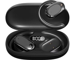 Oortjes Draadloos- Open-Ear-Air Conduction Oordopjes-Bone Conduction headphone-Sport Volledig Draadloze on-ear Oortjes -Bluetooth Headset met Oplaadcase- Bluetooth 5.4- Touch Control-Comfortabel en Geweldige Geluidskwaliteit