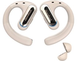 OpenRock - Pro Beige - Draadloze Open-Ear Hoofdtelefoon - Bluetooth - Lange batterij - Ruisonderdrukking - draadloos - TubeBass™ Technologie