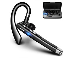 Otiume Draadloze Headset – Noise Canceling – Incl Oplaadkoffer - Bluetooth 5.0 – 100 uur - Waterproof - Bluetooth Headset – Handsfree Bellen Auto Bluetooth – Werk oordopjes - Oortjes – Draadloze Headset met Microfoon – Kantoor oortjes