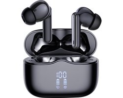 oTronica Draadloze Oordopjes - Active Noise Cancelling (ANC) oortjes - bluetooth - met LED Display - Zwart