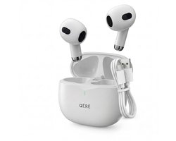 QERE Oordopjes - Oordopjes Draadloos - Oordopjes Bluetooth - Oordopjes usb c - Wireless Earphones - Draadloze oortjes - Wit Oordopjes voor Samsung