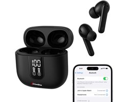 S-Combines Air Pro 3 - Draadloze Oordopjes - Bluetooth Oordopjes - Noise Cancelling - LED Display - Headset - Earbuds oplaadcase - Zwart