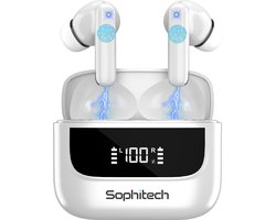 SophiBuds Pro - Draadloze Oortjes Bluetooth - Oordopjes Draadloos met ANC & ENC Noise Cancelling - Bluetooth Oordopjes Universeel - Geschikt als Earpods - BT 5.4 - Wit