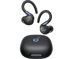 soundcore by Anker Sport X20 Draadloze Oordopjes Zwart - Earbuds - Active Noise Cancelling, Multipoint Connection, 48 uur accuduur, Bluetooth 5.3, IP68 waterbestendig, verstelbare oorhaken
