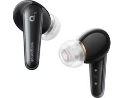 soundcore Liberty 4 - Prime auto-ruisonderdrukkende oordopjes zwart- echt draadloze oordopjes met ACAA 3.0 - Dual Dynamic Drivers voor Hi-Res premium geluid - Spatial Audio met Dual Modes - Hartslagmeter