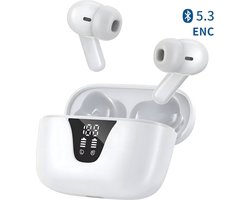 Soundvibe® Earbuds Pro Draadloos Met Air Noice Cancelling - Wit - Bluetooth - Hoofdtelefoon - Draadloze Oordopjes - USB C - Wireless Earphones - wireless pods - Oortjes
