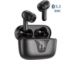 Soundvibe® - Earbuds Pro Zwart- Draadloos Met Noice Cancelling - Bluetooth Oordopjes - Noice Cancelling Hoofdtelefoon - Draadloze Oordopjes - Earbuds USB C - Wireless Earphones - Oortjes Draadloos