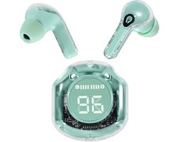 TUNIQ Ear draadloze oortjes - bluetooth - met oplaaddoos - Groen