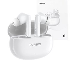 Ugreen - HiTune - T6 draadloze hoofdtelefoon met ANC-functie + USB-A - USB-C kabel - wit