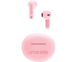 Urbanista Austin TWS Earbuds – 13mm Drivers met Helder Geluid – Tot 20u Speeltijd met Oplaadcase – Bluetooth 5.3 & IPX4 – Roze