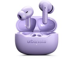 Urbanista Palermo Draadloze ANC Oortjes – 32u Afspeeltijd – met Active Noise Cancelling – Bluetooth – IPX4 Waterbestendig – EQ3 instellingen – Paars