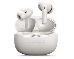 Urbanista Palermo Draadloze ANC Oortjes – 32u Afspeeltijd – met Active Noise Cancelling – Bluetooth – IPX4 Waterbestendig – EQ3 instellingen – Wit