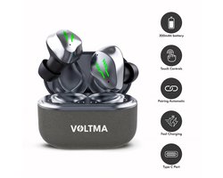 Voltma® Apex Gaming Oordopjes - Bluetooth 5.4 Draadloze Earbuds - Gaming Headset met touch control en dubbele microfoon - 50ms Ultra-Lage Latentie voor Gaming - ENC Noise Cancelling - In-Ear Koptelefoon met Dual Mic - IPX5 Waterbestendig - Zwart