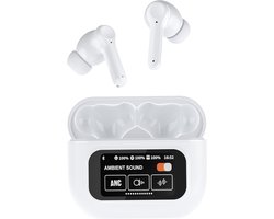 Xssive TWS16 Draadloze Oordopjes met Touch Display - Bluetooth 5.4 - Noise Cancelling - Geschikt voor Apple iPhone Oortjes Draadloos - Wit