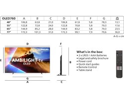 Philips 65OLED76012 - 65 inch - 4K OLED - 2025