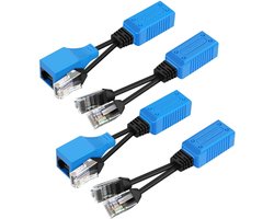 Ethernet Splitter Set 2 in 1 Y-Adapter voor LAN en PoE Dataoverdracht