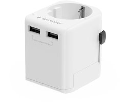 Gembird Universele Reisadapter - EU naar Wereldstekker - 12W - Wit
