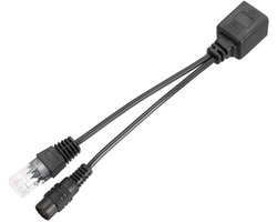 PoE Injector Adapter - Power over Ethernet - Netwerk Uitbreiding - Plug and Play - 30 meter bereik - Zwart