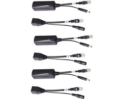 PoE Splitter Kit - PoE Injector Set - Netwerk Uitbreiding - Niet-PoE Apparaten Voeden - 3 Pairs - Niet gespecificeerd