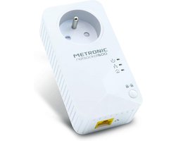Powerline Adapter 600 Mbps met Ethernetpoort en Uittrekbaar Stopcontact voor Internetverbinding