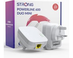 Powerline Adapter Set 600 Mbps - Betrouwbaar Internet Uitbreiden via Stopcontact - Plug & Play & Veilige Wifi Versterker