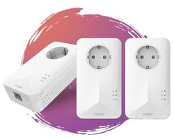 Powerline Adapterset 1000 Mbit/s - Hoogwaardig Thuisnetwerk met 3 Stuks en Ethernet LAN Aansluiting