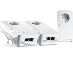 Powerline WiFi Set - Mesh WiFi Set - Internet in Huis - G.hn Technologie - 3 Adapters - Wit