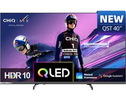 CHiQ L40QST - Smart TV 40 Inch - QLED Pro Google TV - FHD 1080P - Randloos Metal Design - Dolby Audio - 2025 Nieuw