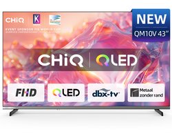 CHiQ L43QM10V - Smart TV 43 Inch - QLED Pro Google TV - Full HD - Randloos Metal Design - Dolby Audio - 2025 Nieuw