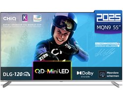 CHiQ M55QN9V - Smart TV 55 Inch - 4K Mini LED - QLED Smart TV - Google TV 5.0 (Android 14) - 60Hz MEMC & Local Dimming - Dolby Vision - 2025