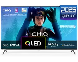 CHiQ U43QM9G - Smart TV 43 Inch - UHD - QLED - Metalen Randloos - Google TV - Dolby Audio - 2025 Nieuw