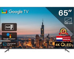 Google Smart TV | TeeView TV 65 inch QLED | 4K Ultra HD | Frameless Design | in Eindhoven geassembleerd | TV65QQG-EU
