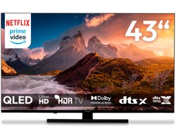MEDION 108 cm (43") QLED TV (Google TV, 4K, Dolby Vision HDR, Netflix, Prime Video, Disney+, Dolby Atmos, DTS X, Smart TV, PVR, Bluetooth, MD 843700)