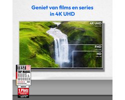 MEDION 108 cm (43″) QLED Ultra HD TV (Smart-TV, 4K, Dolby Vision HDR, VIDAA Store, Prime Video, Disney+, DAZN, Paramount+, Dolby Atmos, HbbTV, PVR, Bluetooth, MD 843601)