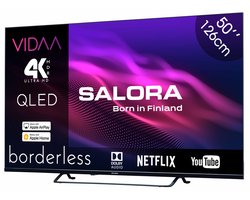Salora QLED50UV1 tv 127 cm (50") 4K Ultra HD Smart TV Wifi Zwart 280 cd/m²