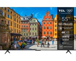 TCL 55MQLED75K tv 139,7 cm (55") 4K Ultra HD Smart TV Zwart 1000 cd/m²