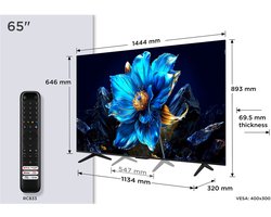 TCL P79K 65P79K tv 165,1 cm (65") 4K Ultra HD Smart TV Wifi Metallic 430 cd/m²