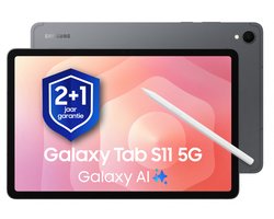 Samsung Galaxy Tab S11 5G - 256GB - Gray + 1 jaar extra garantie