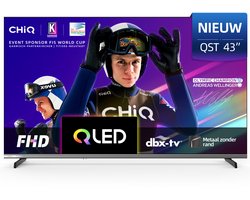 CHiQ L43QST - Smart TV 43 Inch - QLED Pro Google TV - Full HD - Randloos Metal Design - Dolby Audio - 2025 Nieuw