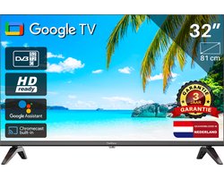 Google Smart TV | TeeView 32 inch LED TV | Frameless design | In Eindhoven geassembleerd | TV32QHG-EU