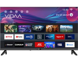 HKC VIDAA Smart TV - LED Full HD - 40 inch/102 cm - AirPlay & Hotelmodus - HDMI x3, USB x2, CI+ - Tripple Tuner DVB-T/T2/S/S2/C - Frameless Design - Geassembleerd in Eindhoven - H40Q1F-V