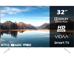 Horizon Smart TV 32 inch - LED Televisie - Diamant Serie HD - WiFi - Netflix - Frameless Slim Design - Wit