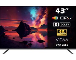 Horizon Smart TV 43 inch - 4K LED Televisie - Diamant Serie ULTRA HD - WiFi - Netflix - Frameless Slim Design